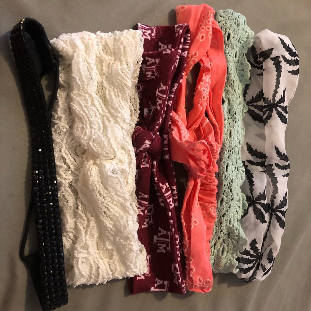 Assortment of headbands including A&m